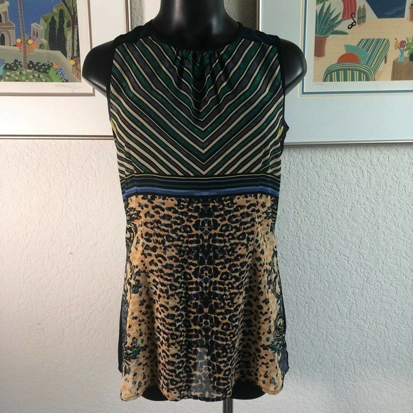 CABI sleeveless mesh tunic top Size XS Multicolor - Picture 1 of 10